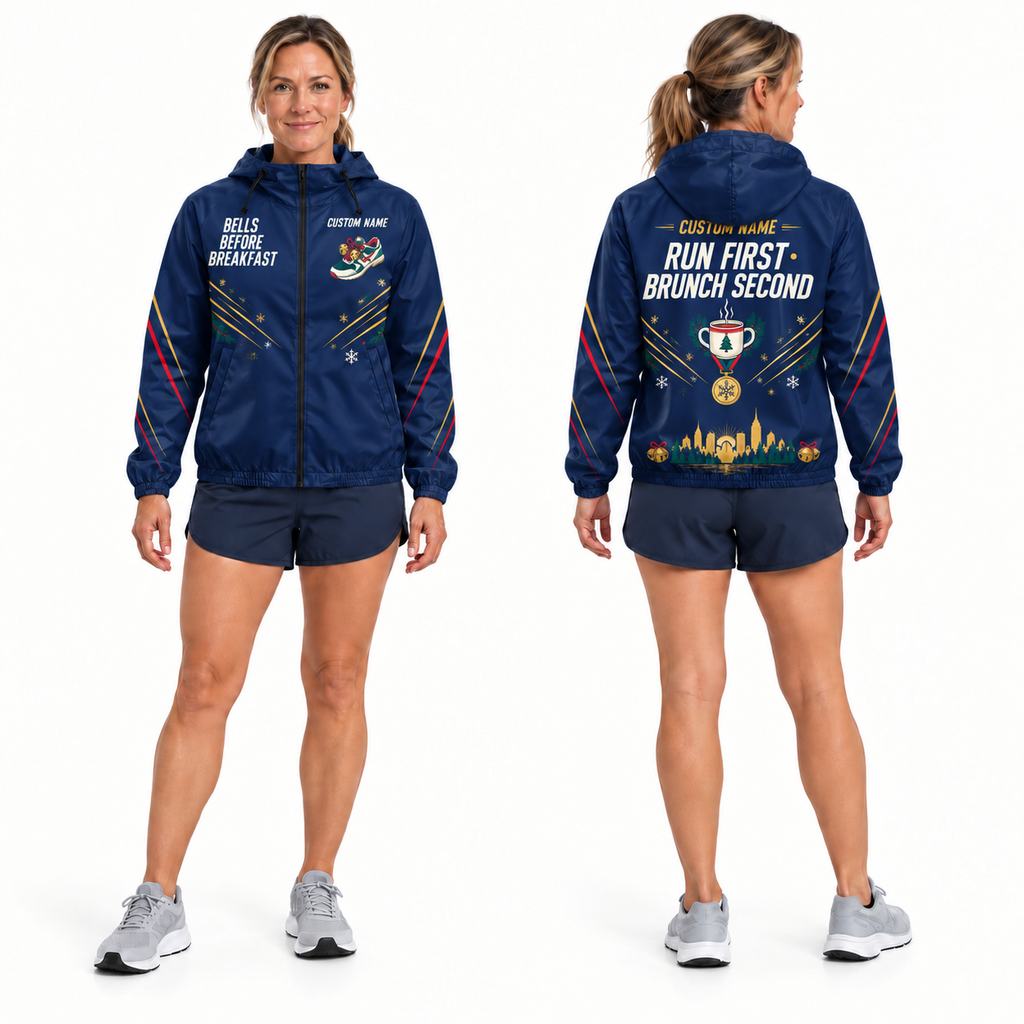 Custom Name Bells Before Breakfast Running Windbreaker Jacket
