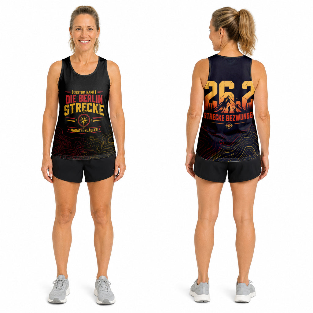 Topografische Karte Berlin Wettkampftag Lauf-Tanktop