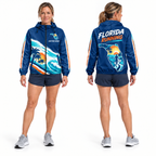 Custom Name Florida Map Runner Florida Running Windbreaker Jacket