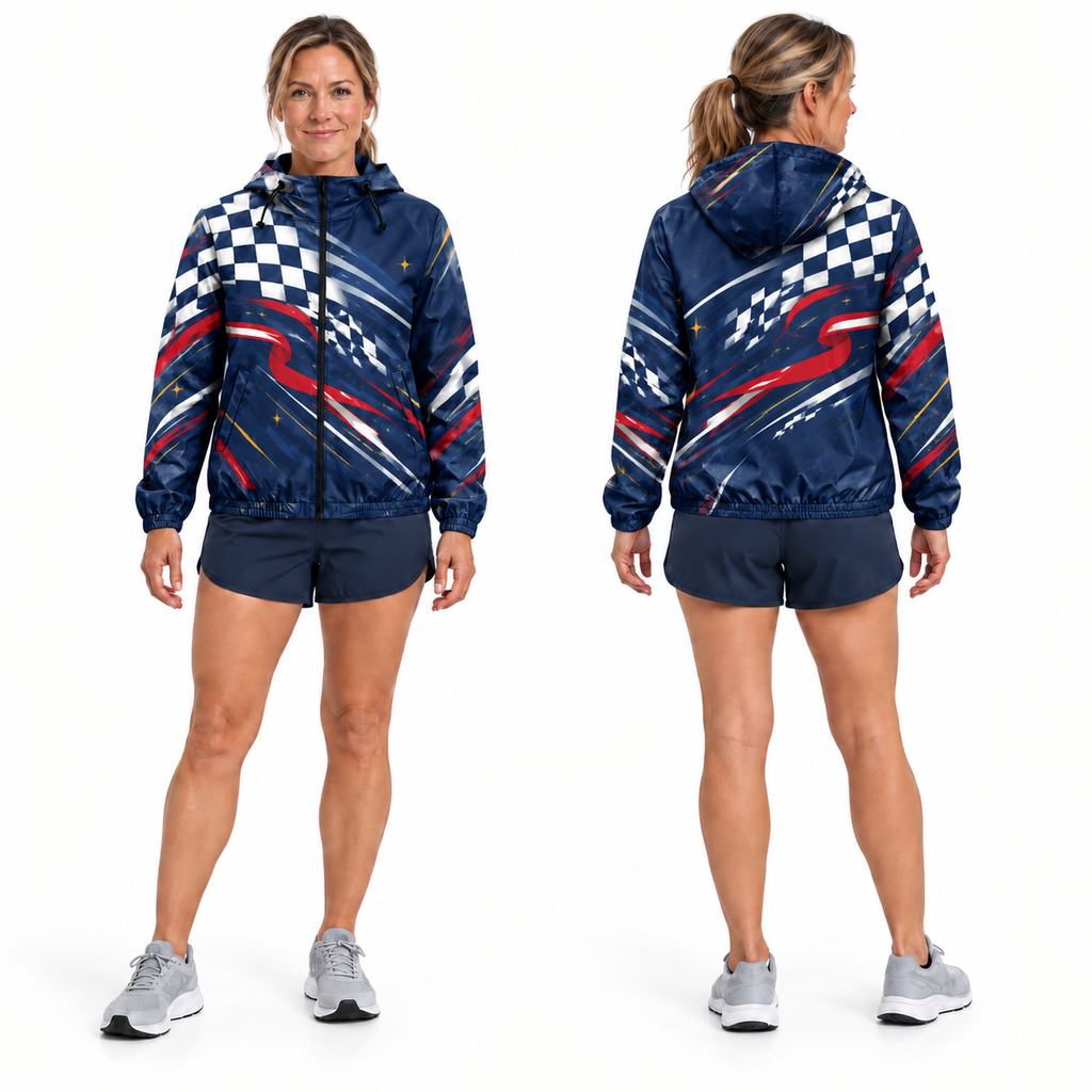 Custom Name State Finish Line Spirit Running Windbreaker Jacket