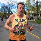 Teacher Running Tank Top Vintage Distressed Marathon Teacher Tech Running Singlet