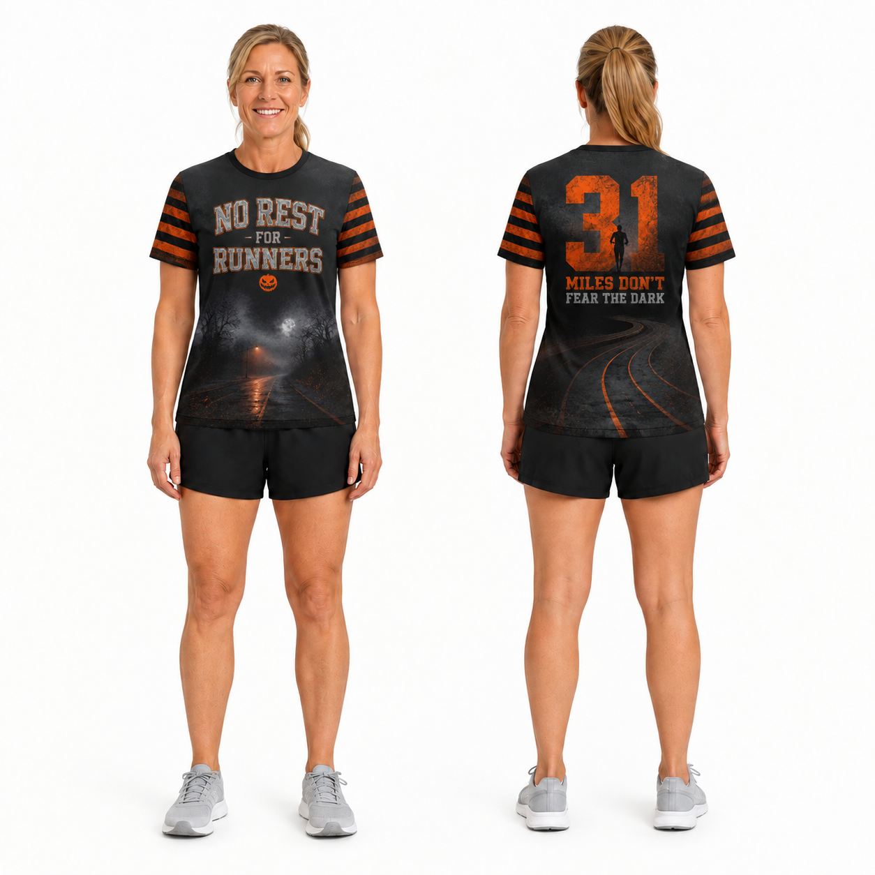 No Rest for Runners Halloween Tech Running T-Shirt