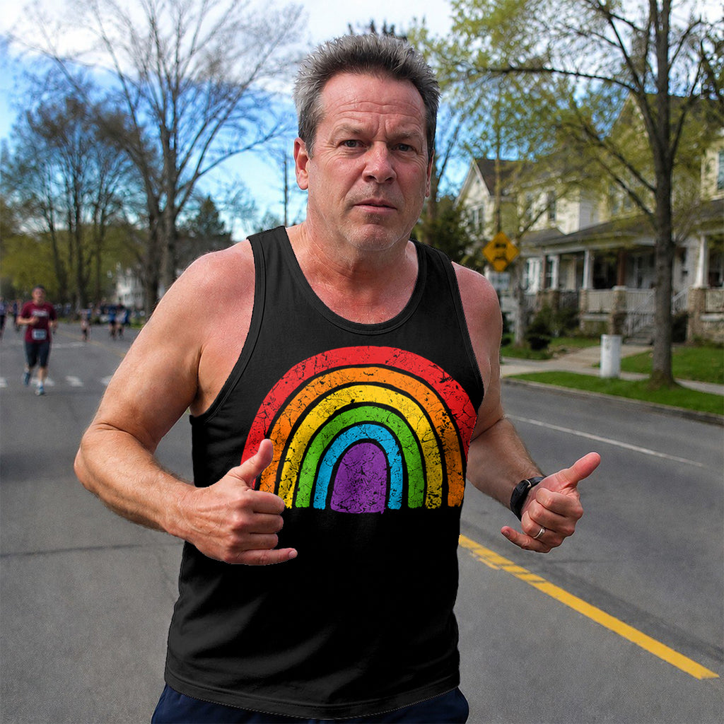 LGBT Pride Running Tank Top Rainbow Pride Running Singlet for Men and Women