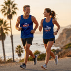 Funny Running Tank Top I'm Tired Couple Running Singlet for Men and Women
