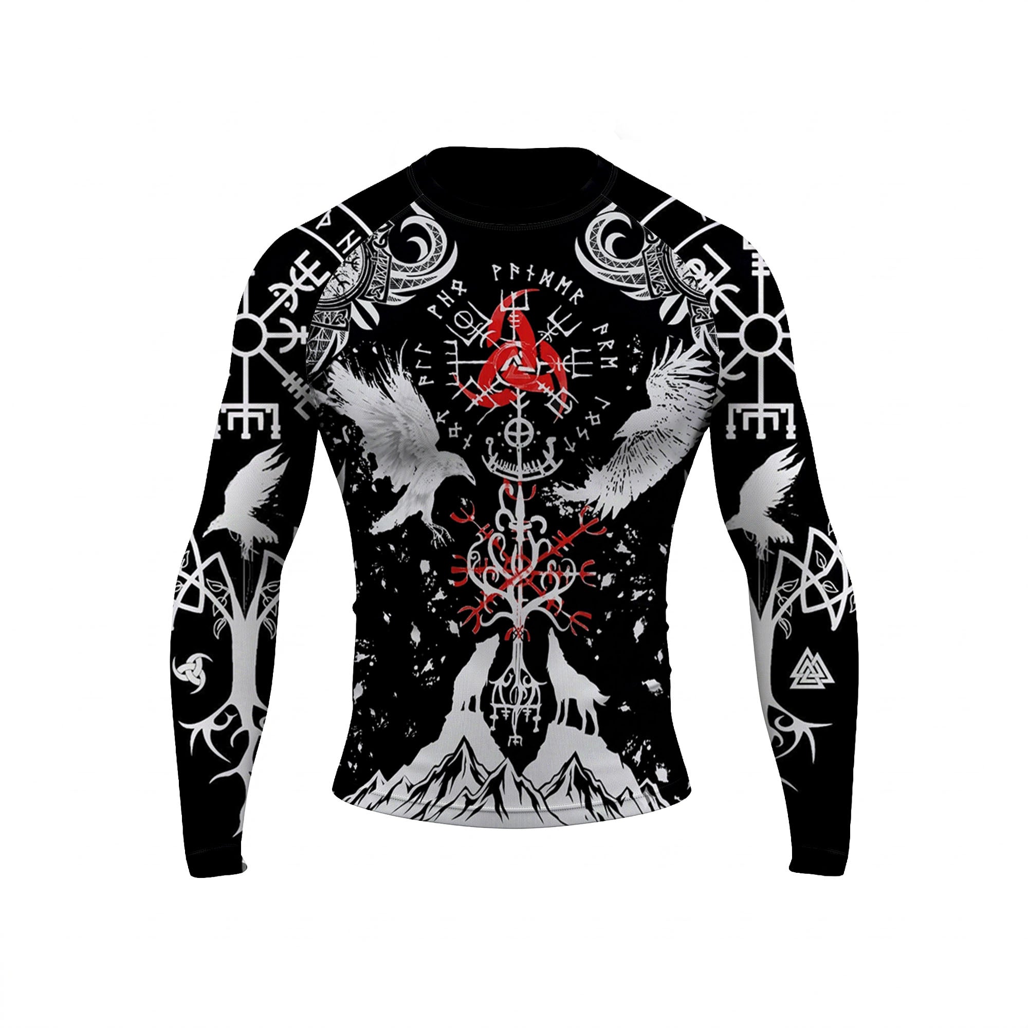 Shadows of Valhalla The Raven & Wolf BJJ Rash Guard