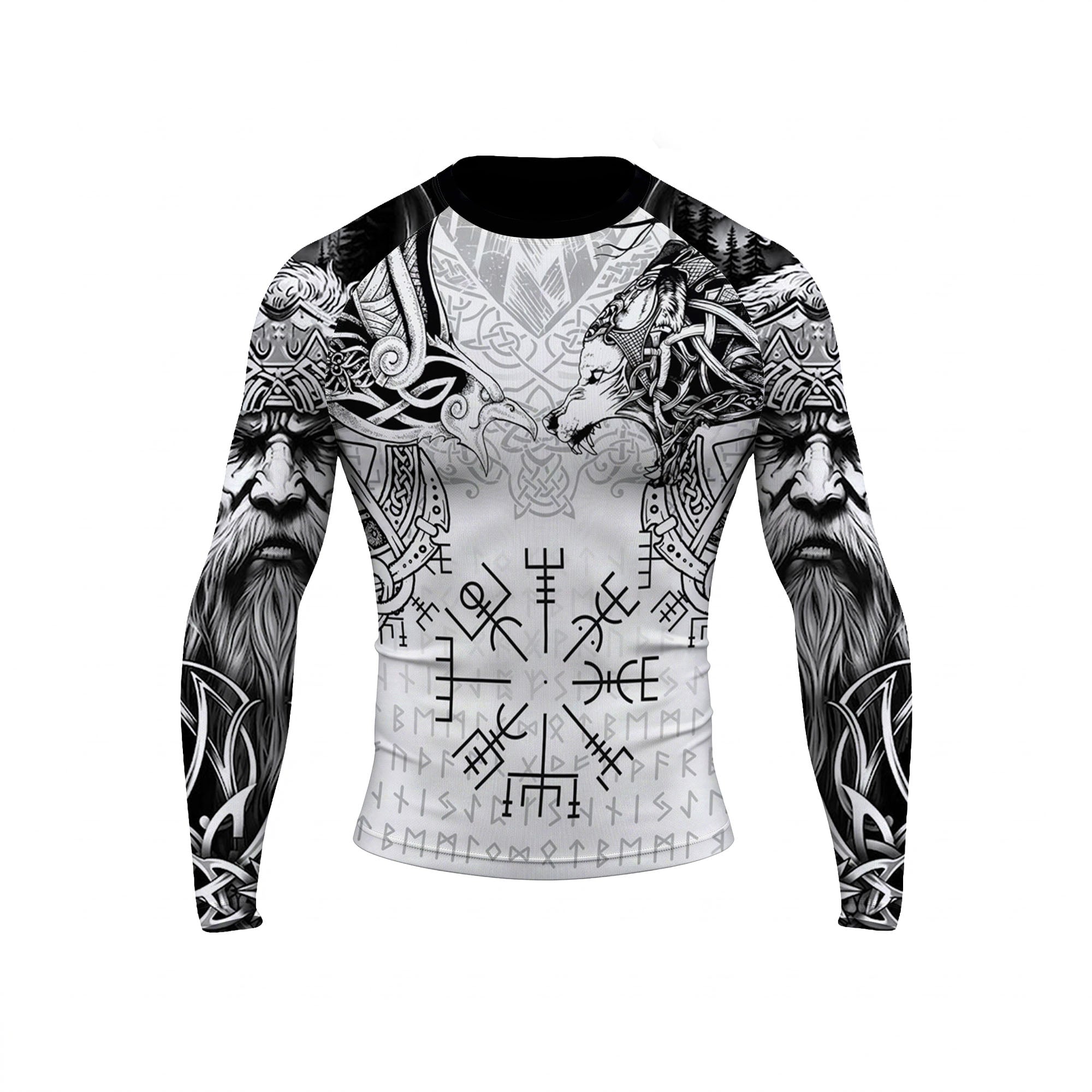Odin’s Gaze The Fenrir & Vegvísir Guardian BJJ Rash Guard