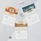 Modern Abstract Sports Art Motivational Quote Running Wall Calendar