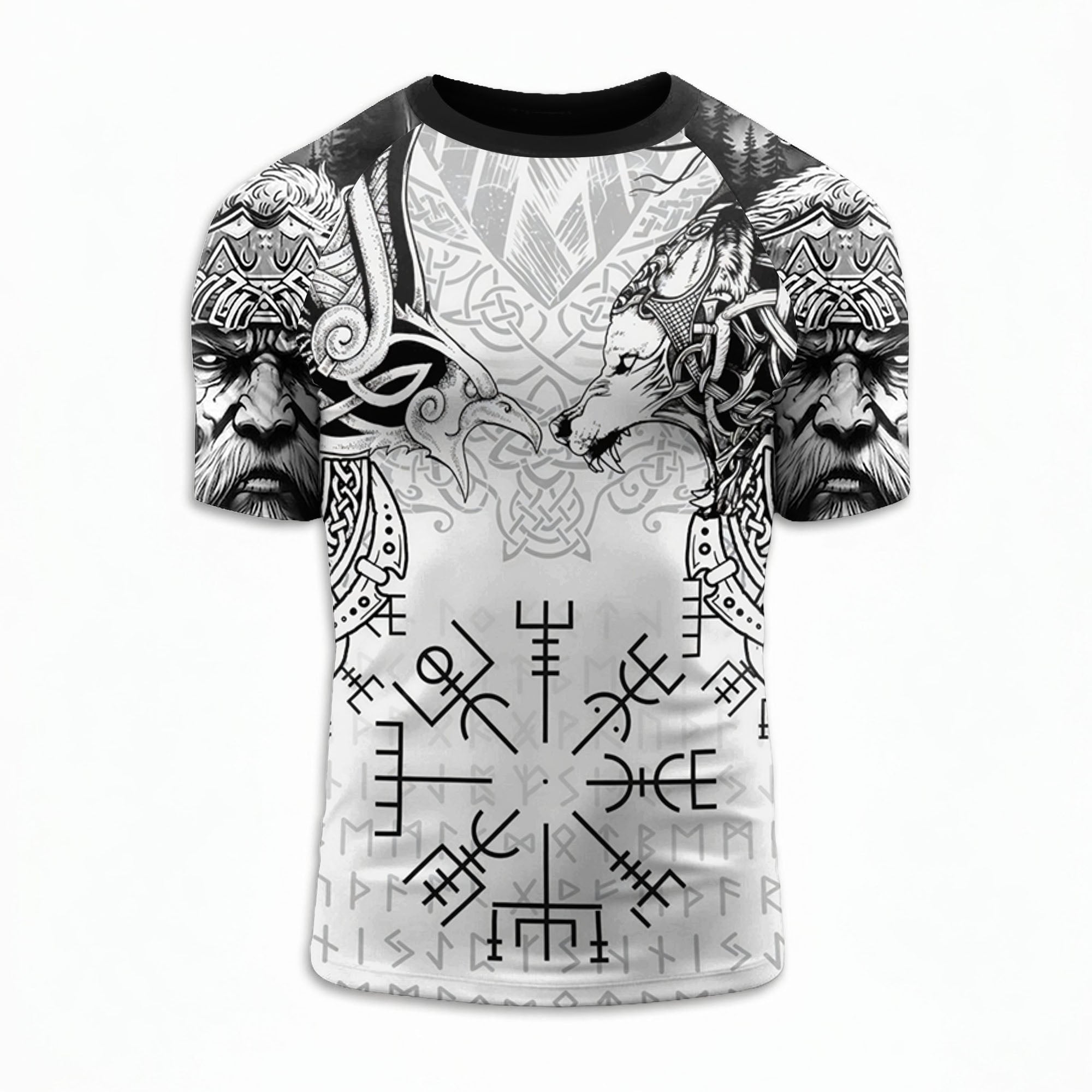 Odin’s Gaze The Fenrir & Vegvísir Guardian BJJ Rash Guard