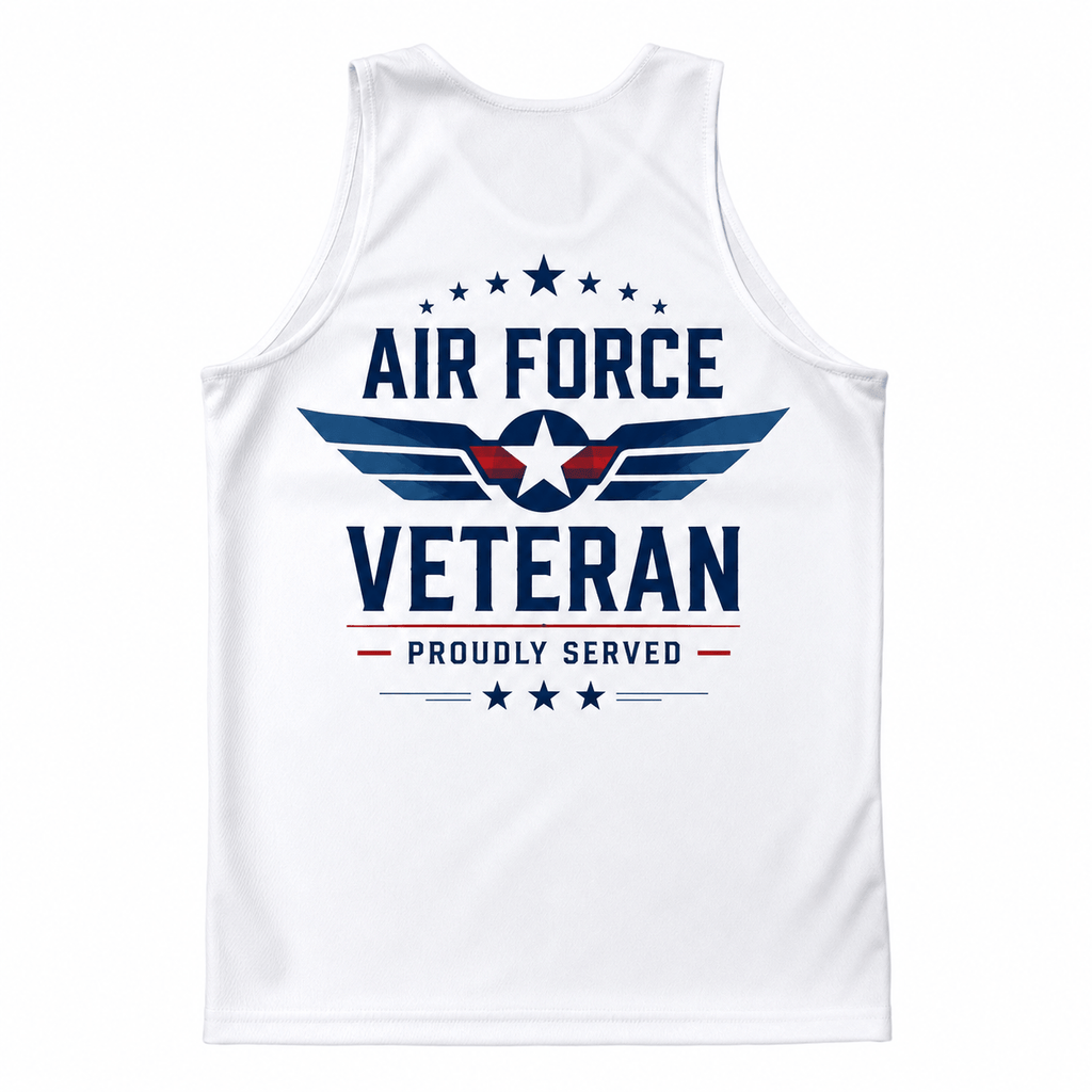 Veteran Running Tank Top - Proud Air Force Veteran Tech Running Singlet