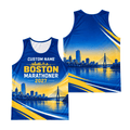 Add Name Boston Sunset 2027 Running Singlet Unisex Marathon Tank Top