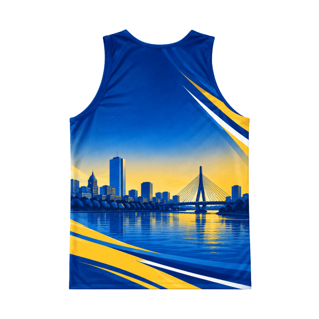 Add Name Boston Sunset 2027 Running Singlet Unisex Marathon Tank Top