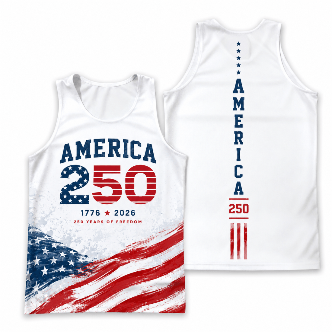 America 1776 2026 Tech Running Tank Top