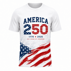 Patriotic Running T-Shirt - America 1776 2026 Tech Running Tee