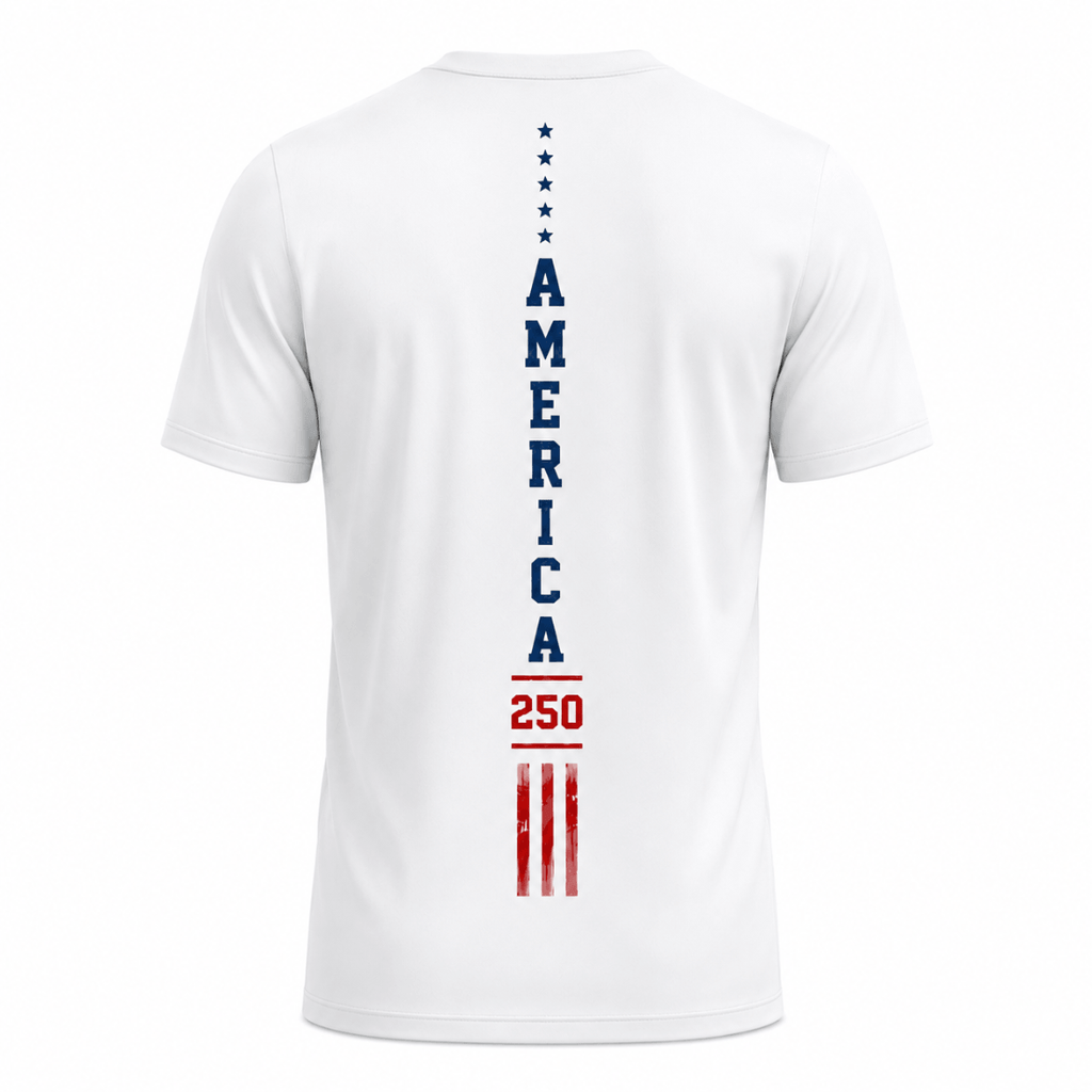 Patriotic Running T-Shirt - America 1776 2026 Tech Running Tee