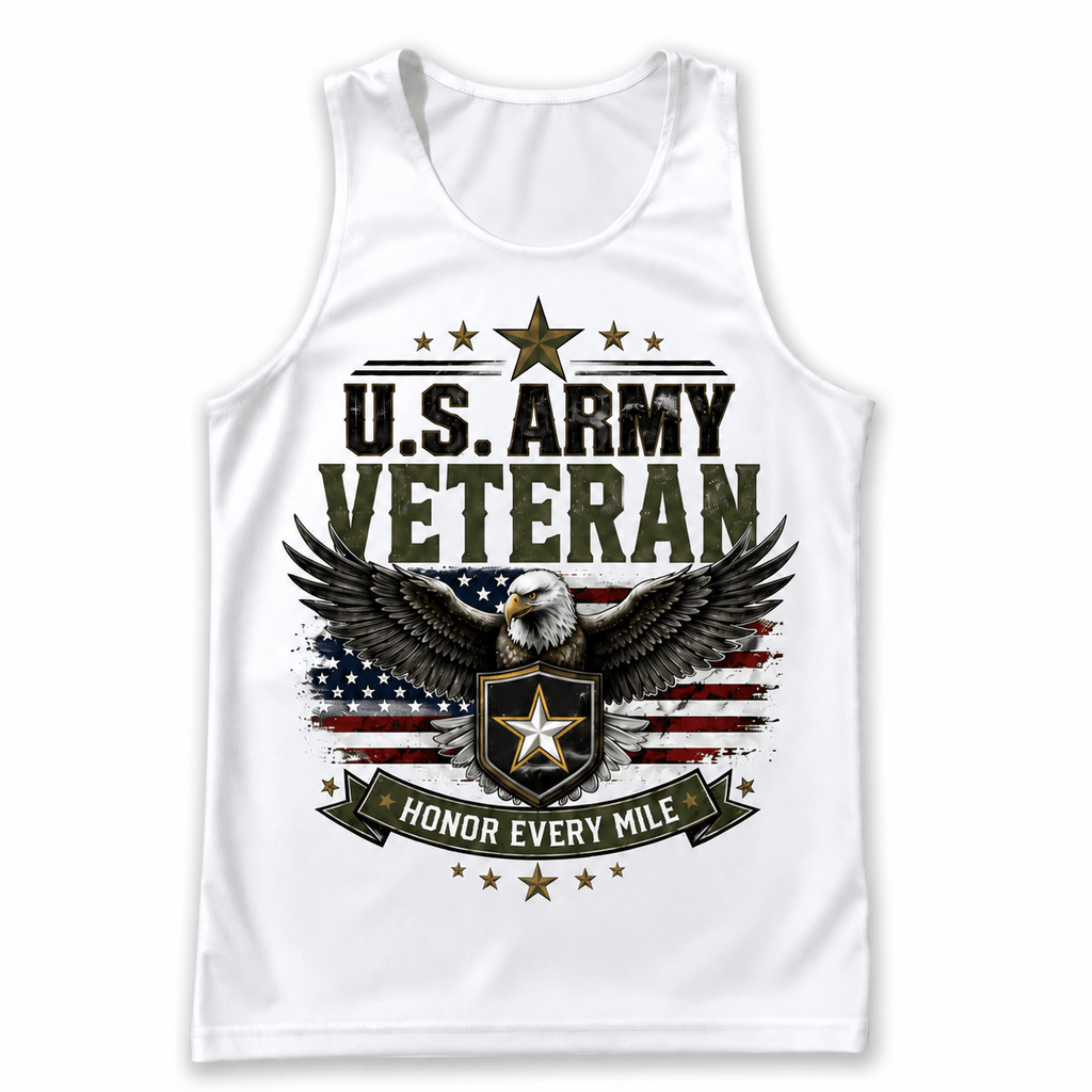 Veteran Running Tank Top - Army Veteran Tech Running Singlet