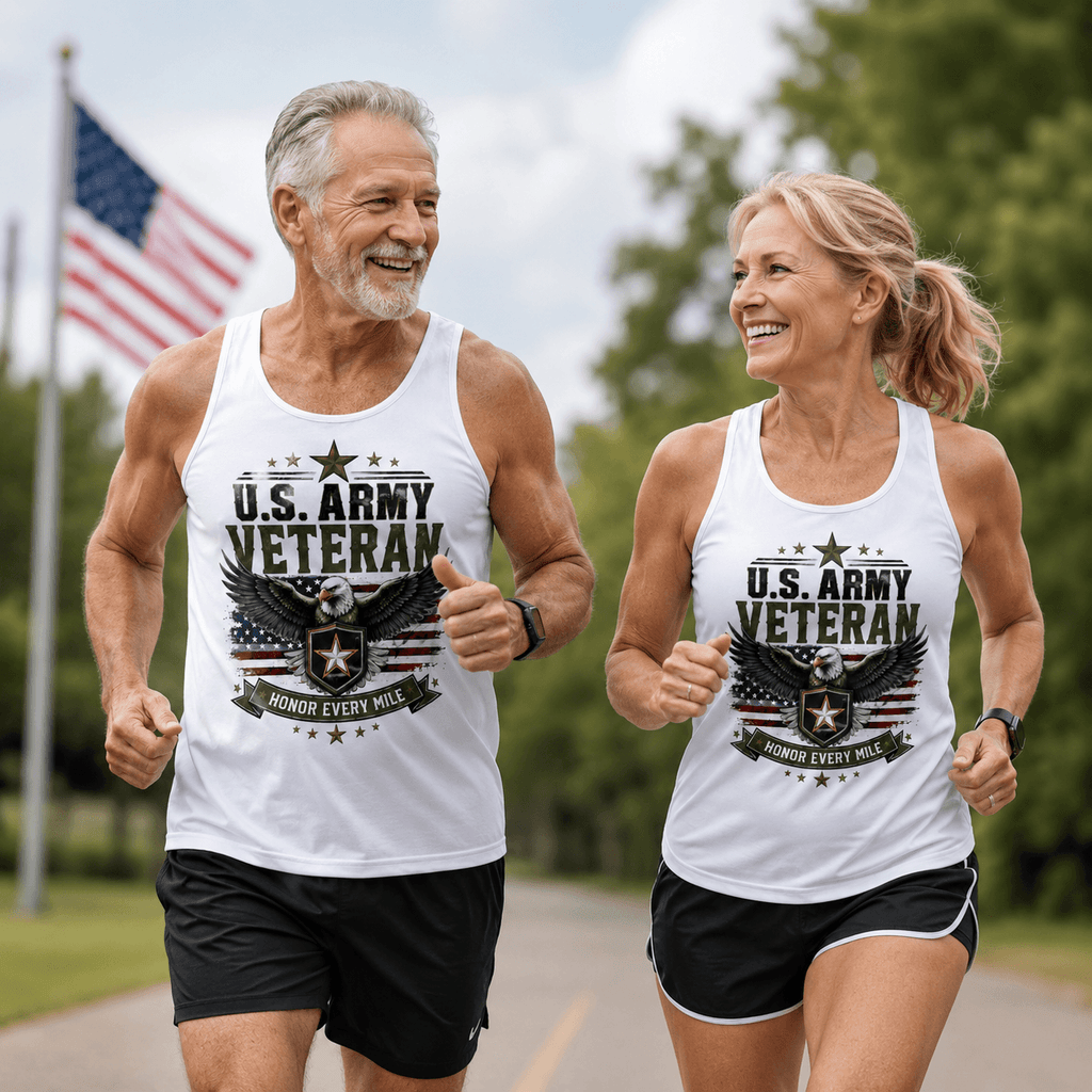 Veteran Running Tank Top - Army Veteran Tech Running Singlet