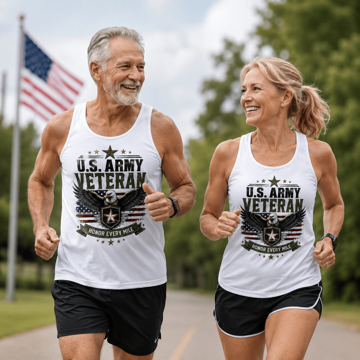Veteran Running Tank Top - Army Veteran Tech Running Singlet