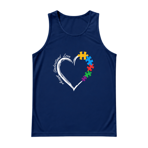 Autism Accept Understand Love Heart Running Singlet Unisex Tank Top