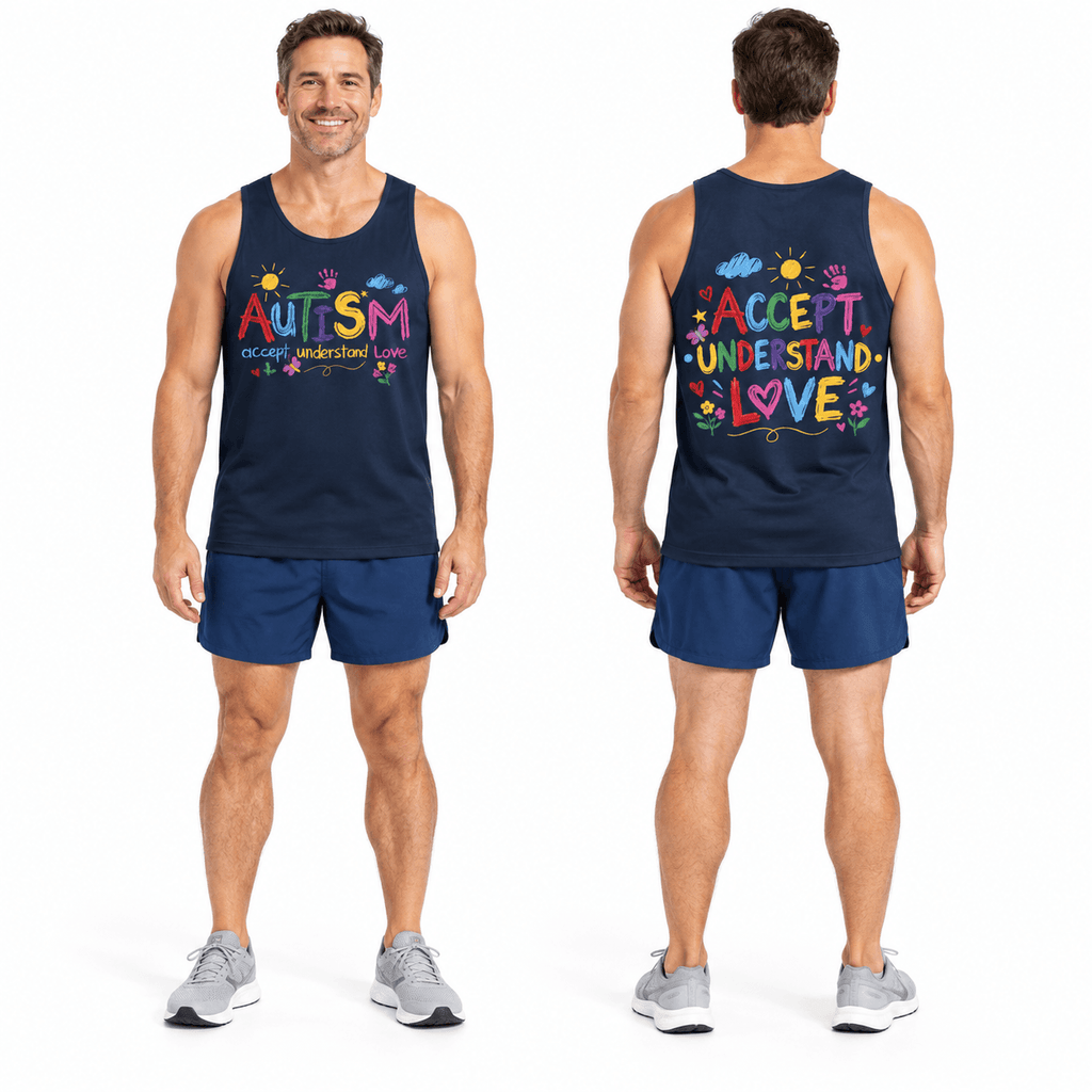 Autism Accept Understand Love Running Singlet Unisex Tank Top