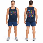 Autism Accept Understand Love Running Singlet Unisex Tank Top