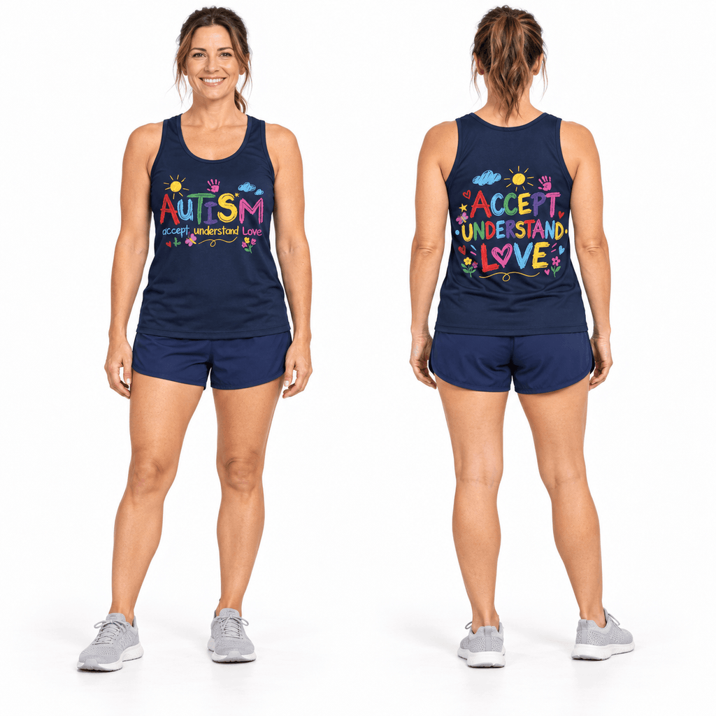 Autism Accept Understand Love Running Singlet Unisex Tank Top