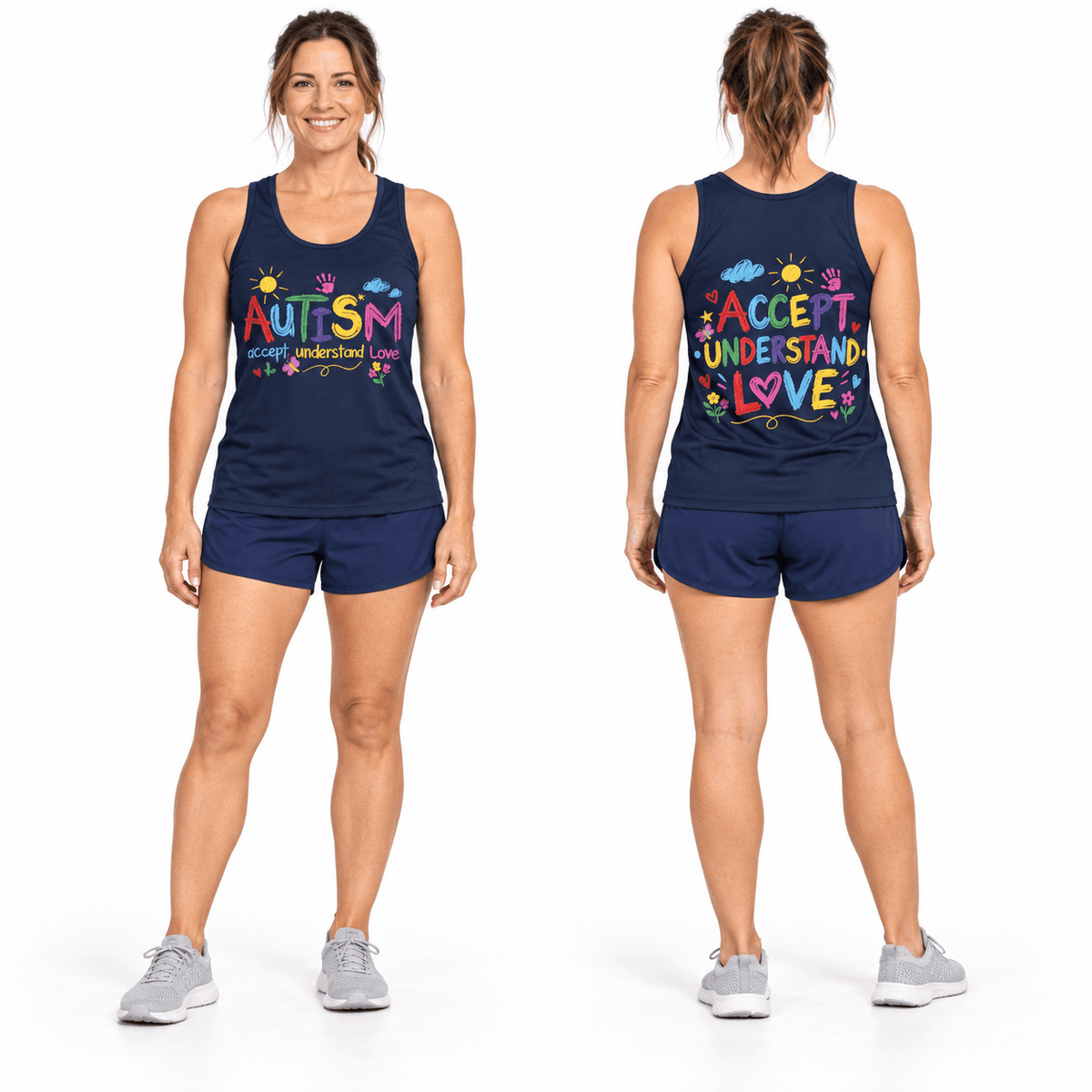 Autism Accept Understand Love Running Singlet Unisex Tank Top