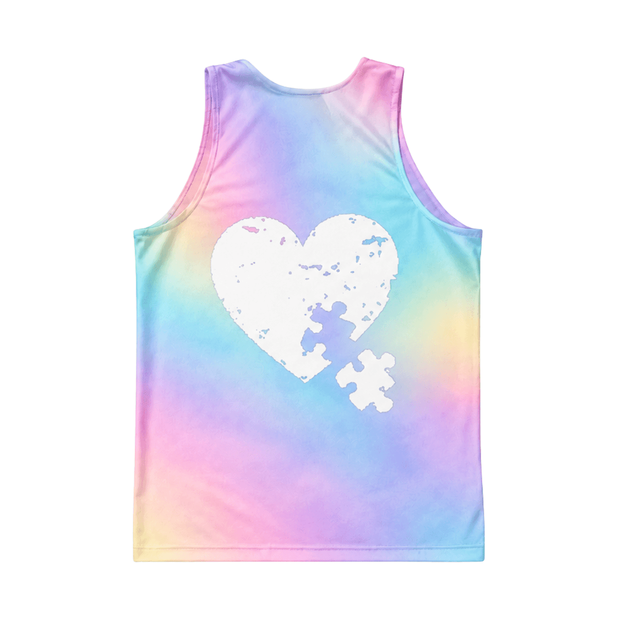 Autism Awareness Heart Puzzle Piece Running Singlet Unisex Tank Top