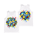Autism Awareness Puzzle Heart Running Singlet Unisex Tank Top