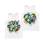 Autism Awareness Puzzle Heart Running Singlet Unisex Tank Top