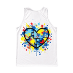 Autism Awareness Puzzle Heart Running Singlet Unisex Tank Top