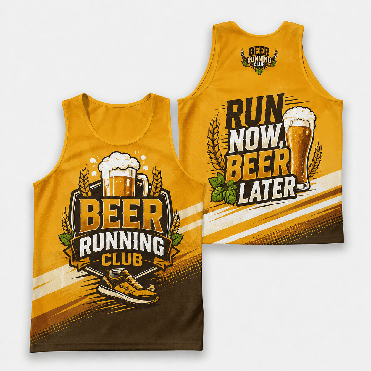 Beer Running Tank Top Beer Running Club Running Singlet for Men and Women