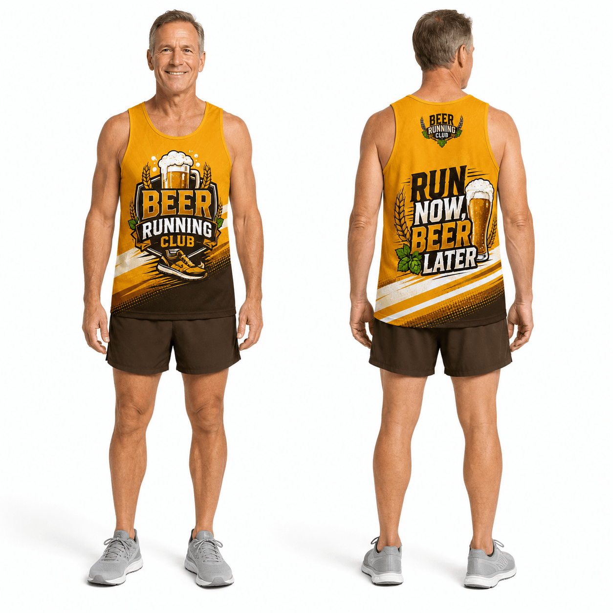Beer Running Tank Top Beer Running Club Running Singlet for Men and Women