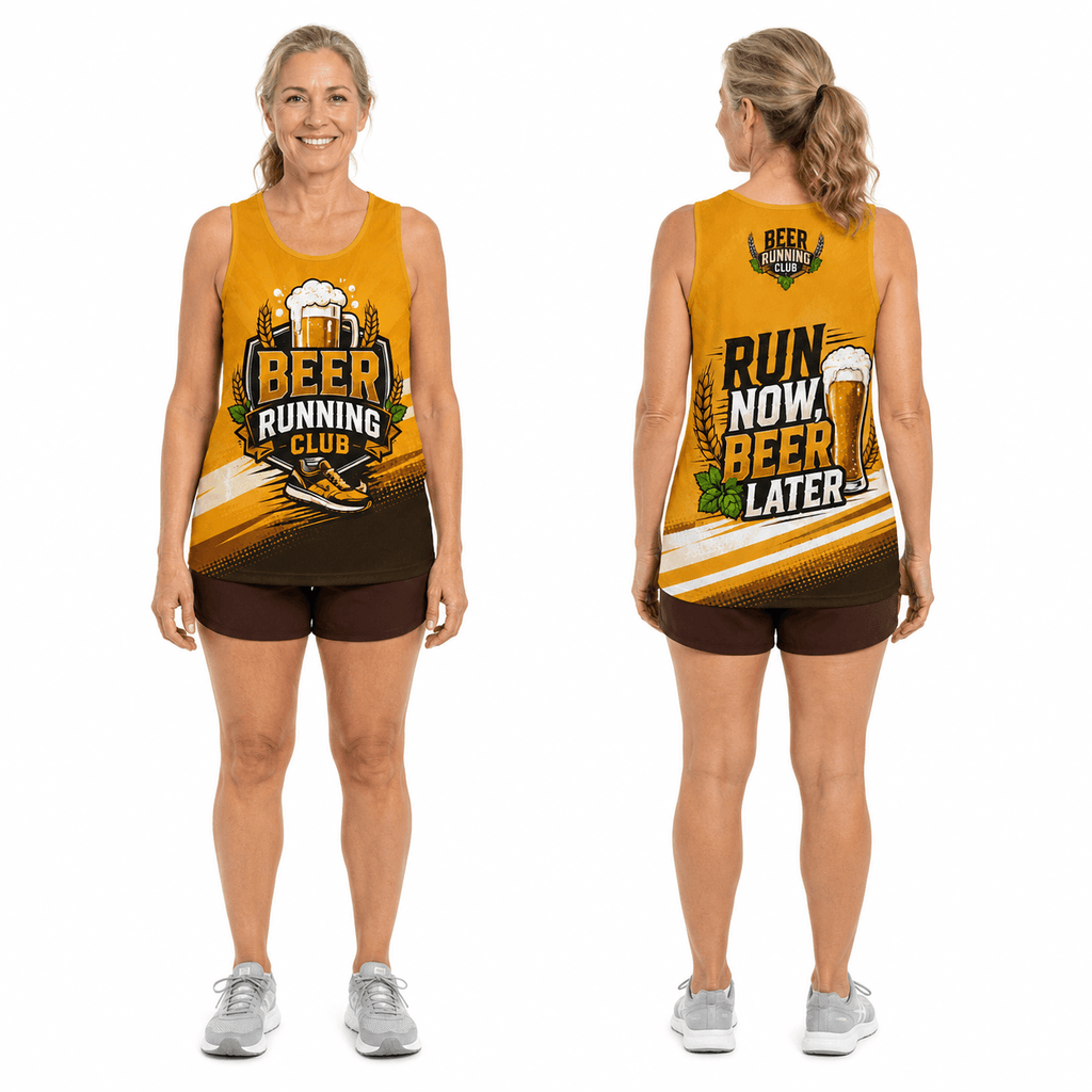 Beer Running Tank Top Beer Running Club Running Singlet for Men and Women