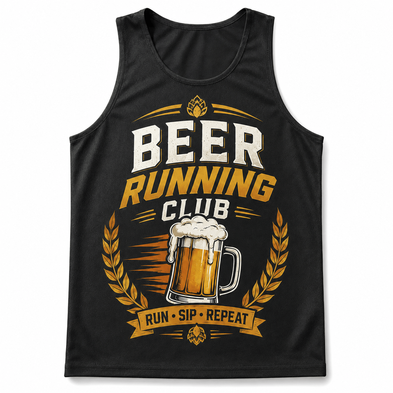 Beer Running Tank Top Run Sip Repeat Beer Club Running Singlet for Men and Women