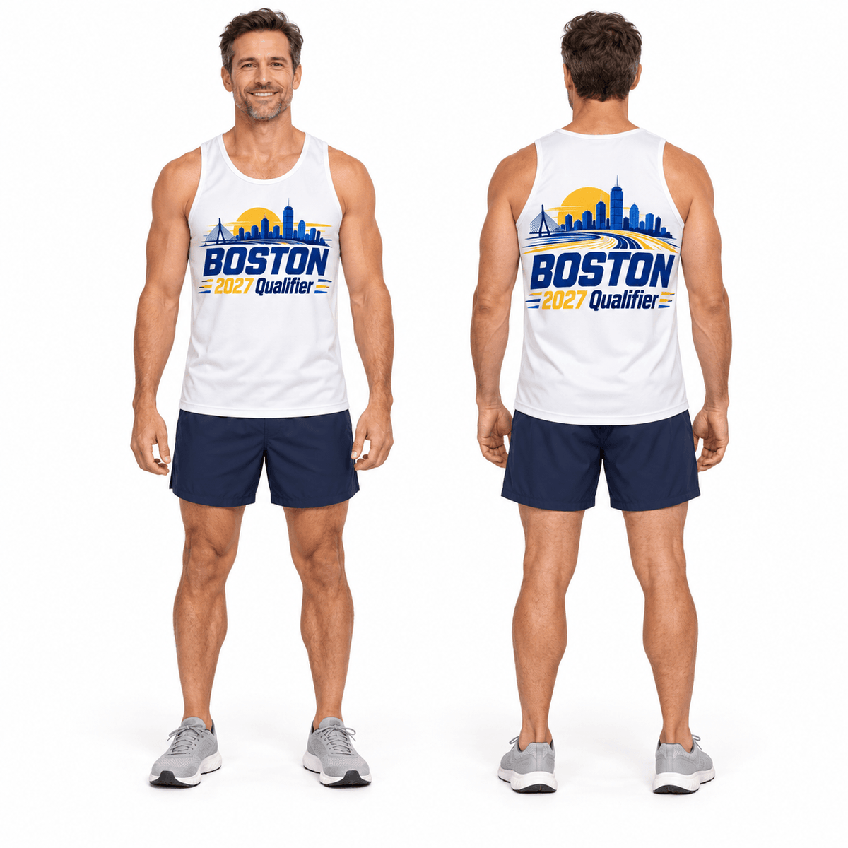Boston Qualifier 26.2 2027 Running Singlet Unisex Marathon Tank Top