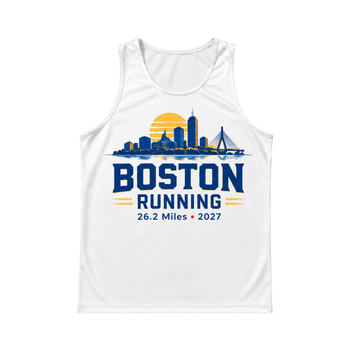 Boston Running 26.2 2027 Running Singlet Unisex Marathon Tank Top