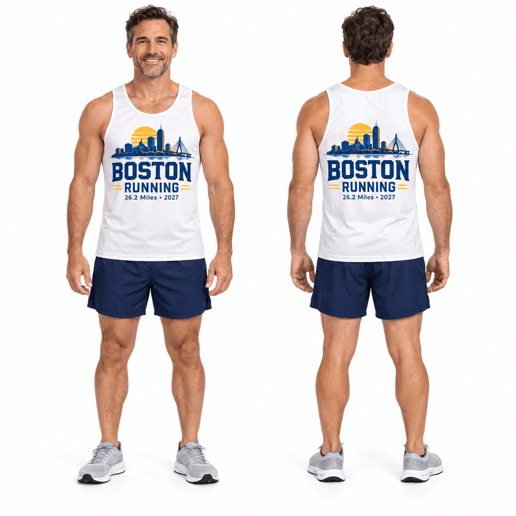 Boston Running 26.2 2027 Running Singlet Unisex Marathon Tank Top