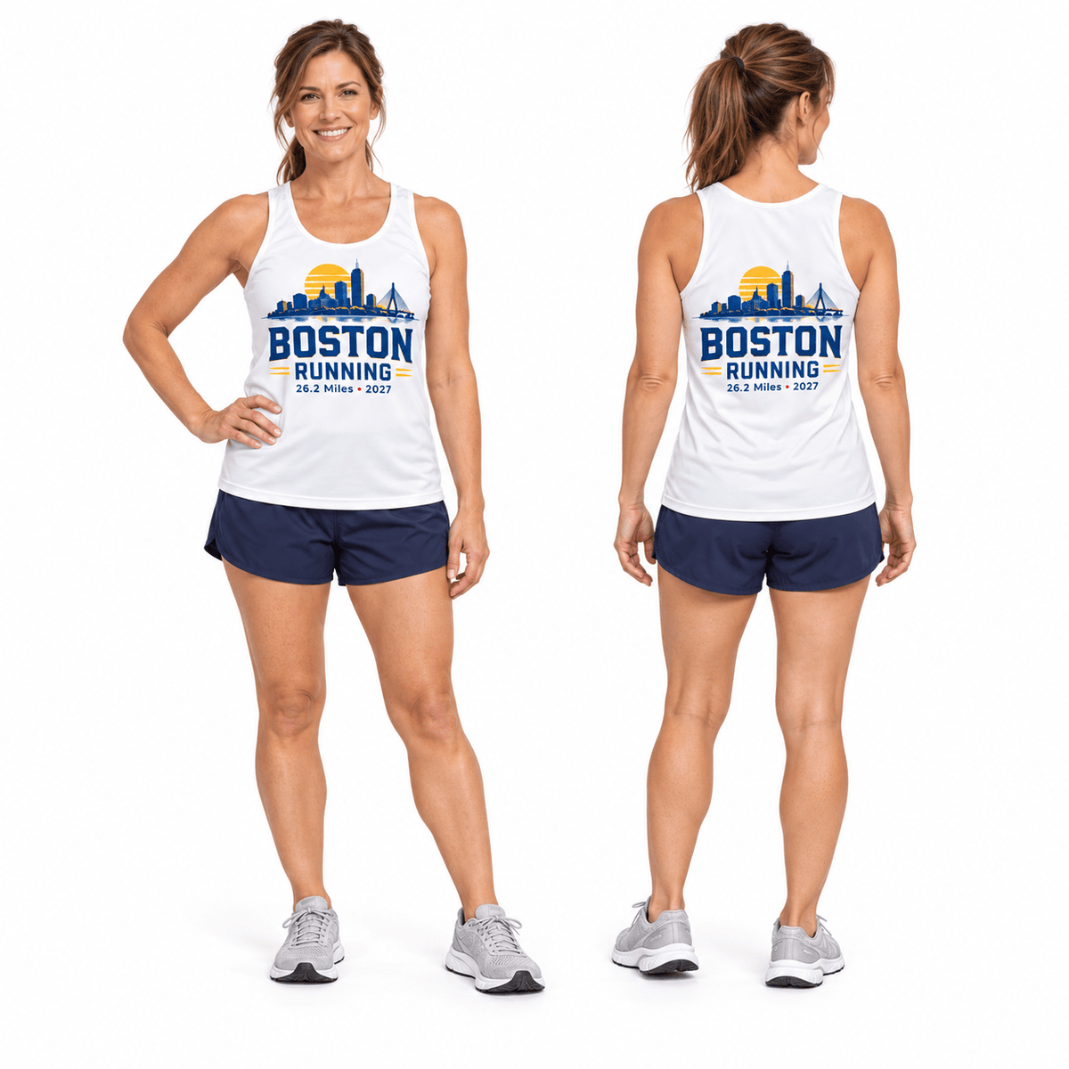 Boston Running 26.2 2027 Running Singlet Unisex Marathon Tank Top