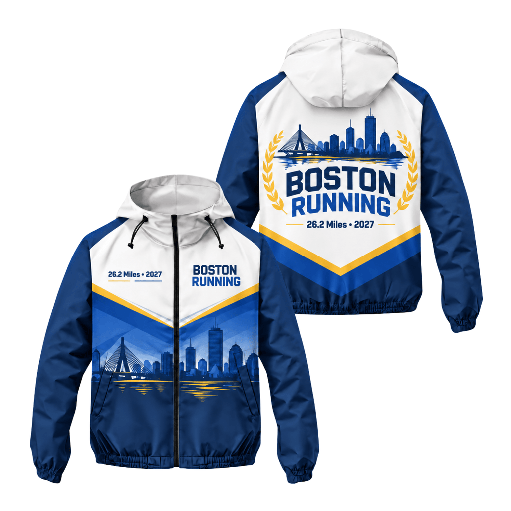 Boston Running 26.2 Miles 2027 Running Windbreaker Jacket