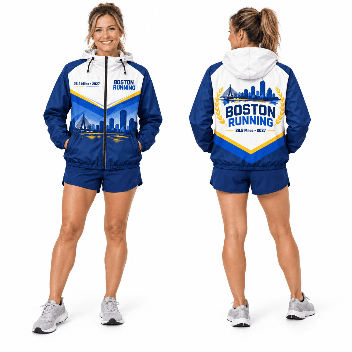 Boston Running 26.2 Miles 2027 Running Windbreaker Jacket