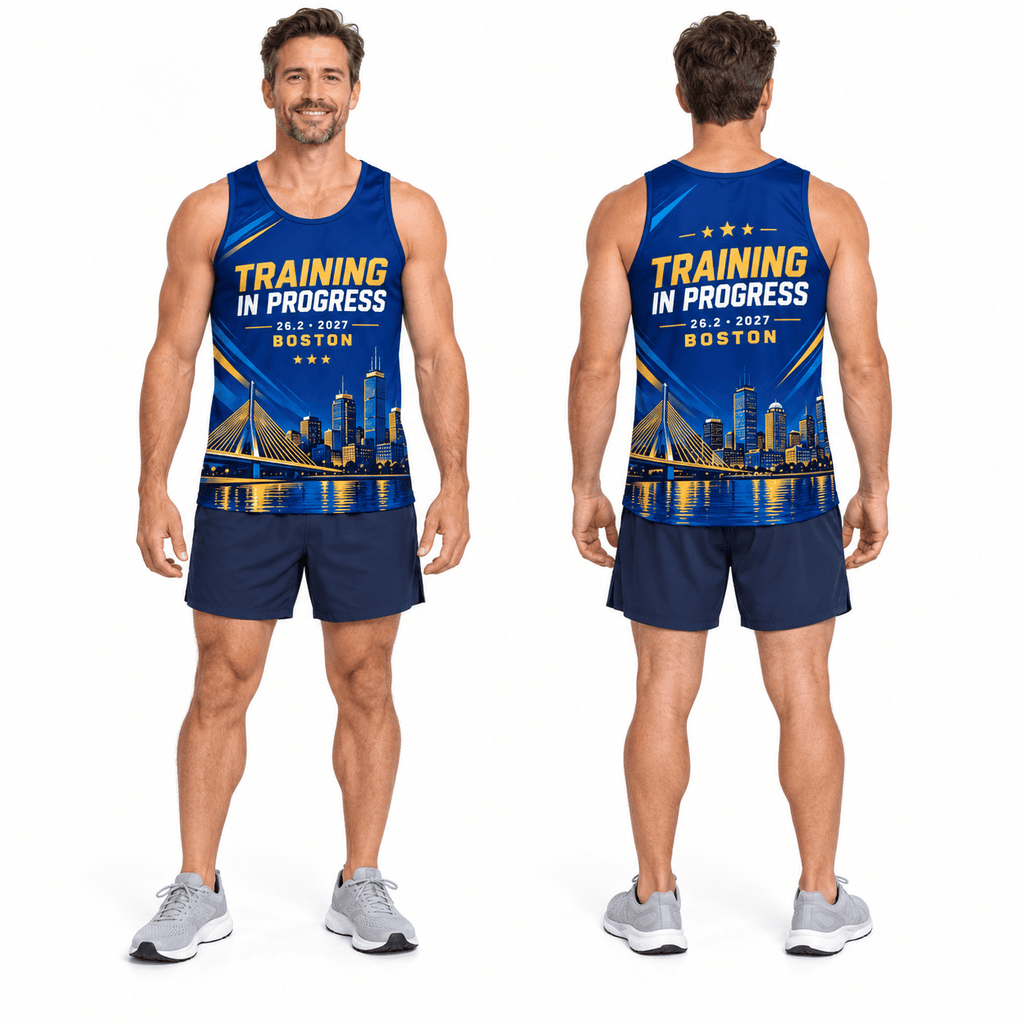 Boston Training 26.2 2027 Running Singlet Unisex Marathon Tank Top