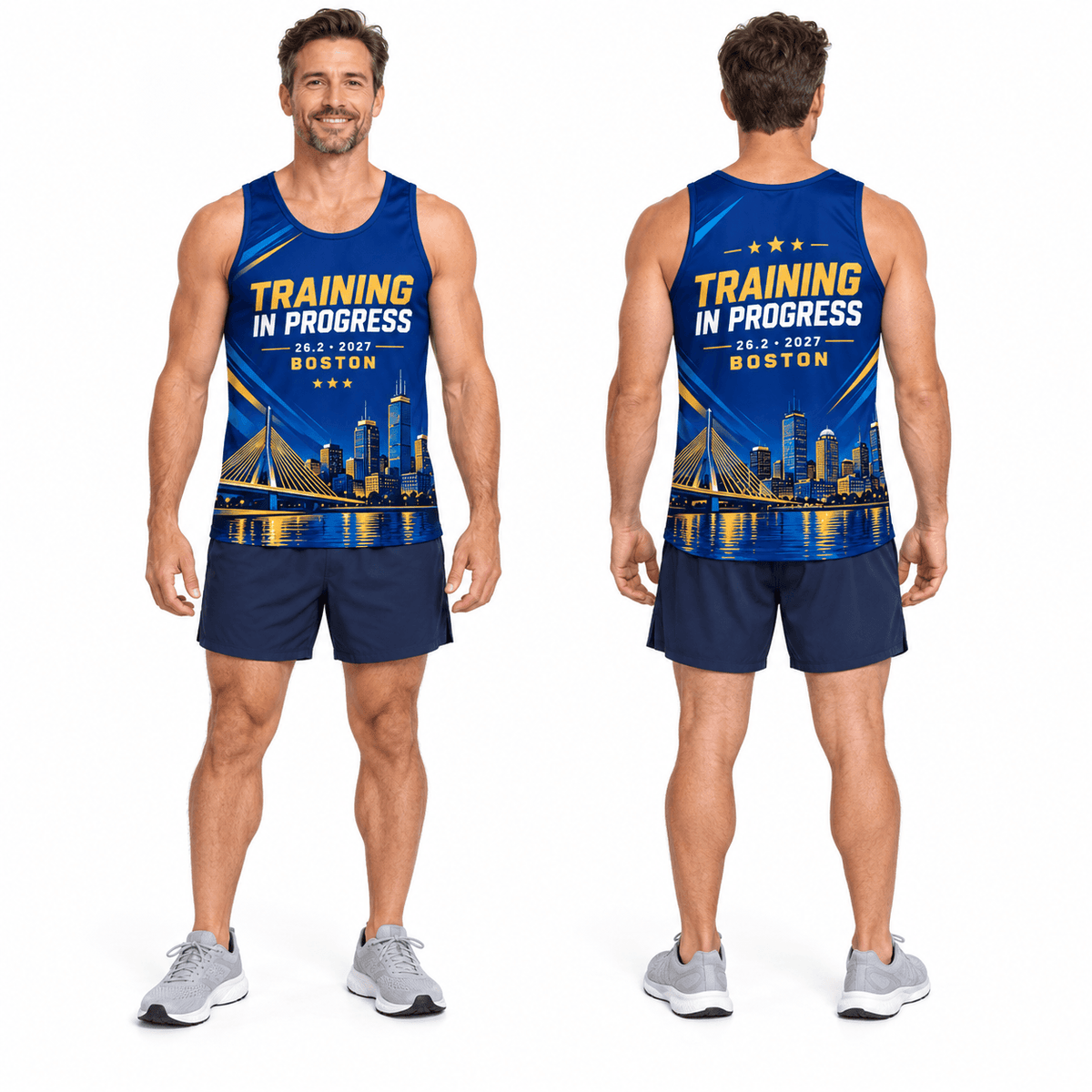 Boston Training 26.2 2027 Running Singlet Unisex Marathon Tank Top