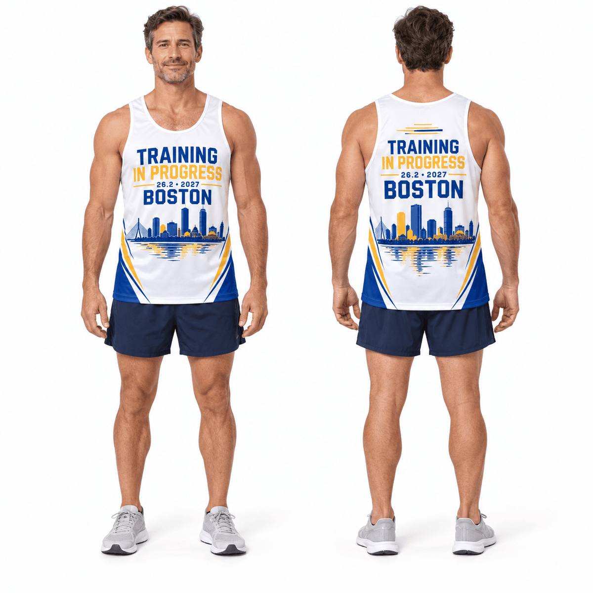 Boston Training Progress 2027 Running Singlet Unisex Marathon Tank Top