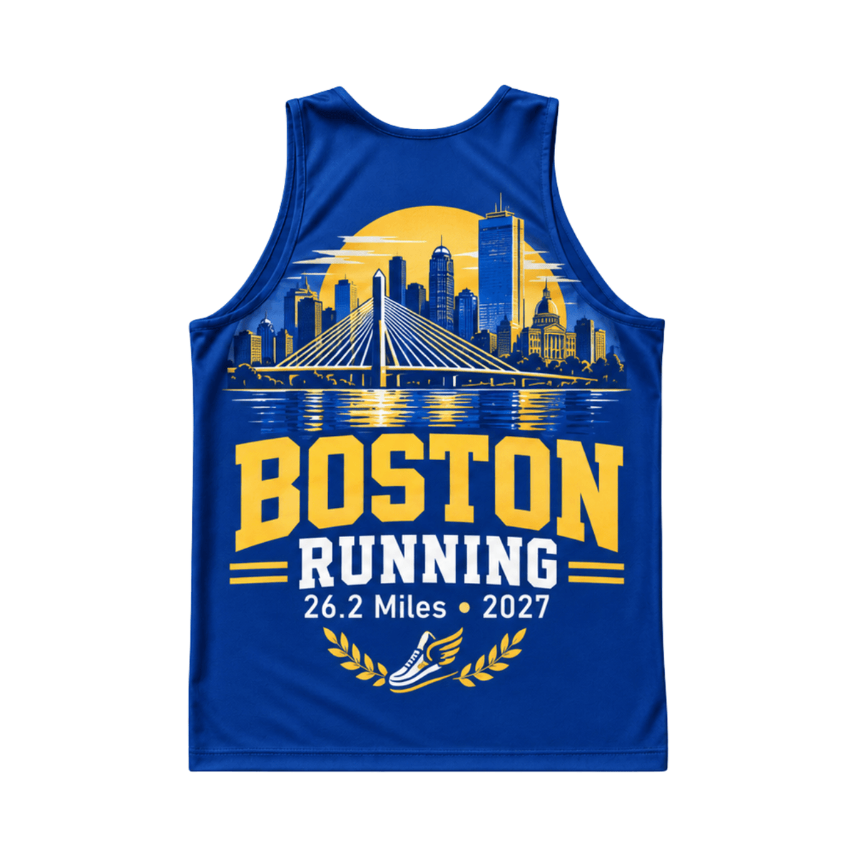 Boston Winged Shoe 2027 Running Singlet Unisex Marathon Tank Top