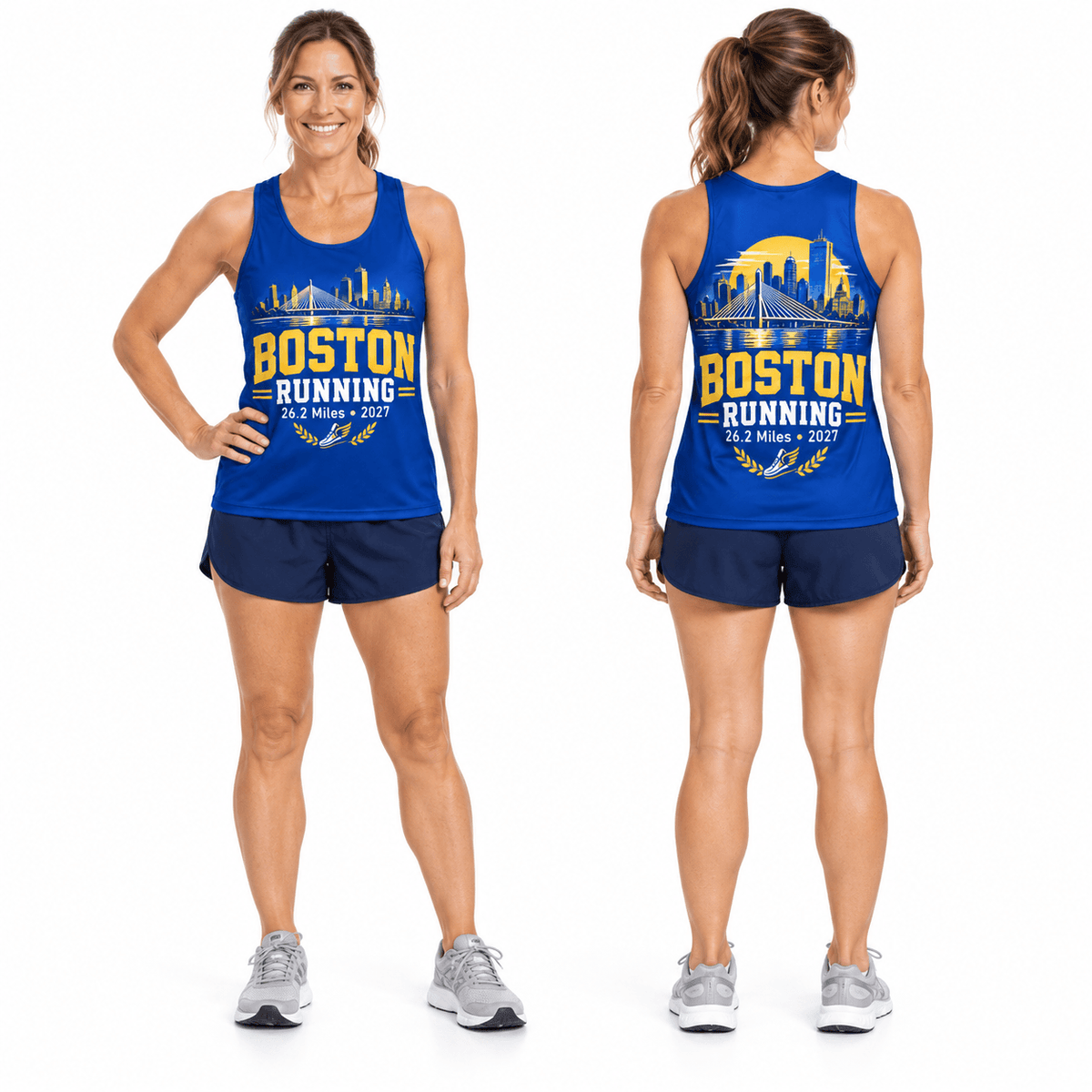 Boston Winged Shoe 2027 Running Singlet Unisex Marathon Tank Top