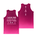 Breast Cancer Running Tank Top Everything To Me Running Singlet for Men and Women