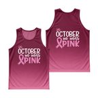 Breast Cancer Running Tank Top In October We Wear Pink Running Singlet for Men and Women