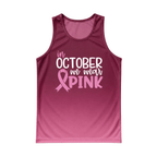 Breast Cancer Running Tank Top In October We Wear Pink Running Singlet for Men and Women