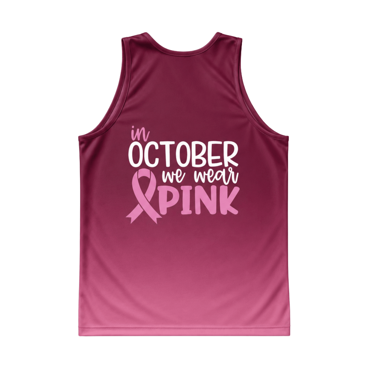 Breast Cancer Running Tank Top In October We Wear Pink Running Singlet for Men and Women