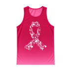 Breast Cancer Running Tank Top Ribbon of Strength Running Singlet for Men and Women